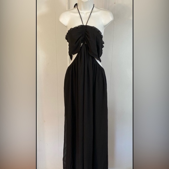 Bluewolfsea Womens Sexy Halter Backless Chiffon Wide Leg Jumpsuit Boho NWT 2XL - Picture 7 of 9